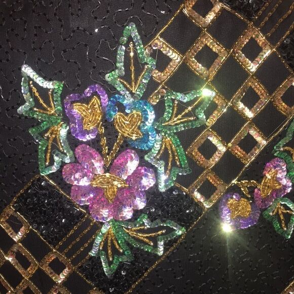 Vintage beaded and sequined formal jacket size M - Picture 6 of 8